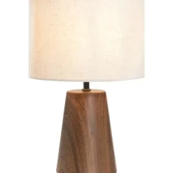 Leen Bakker Tafellamp Finne - bruin metaal - E27 - 37xØ23 cm