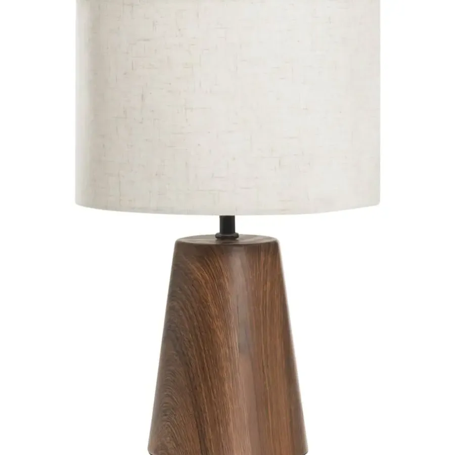 Leen Bakker Tafellamp Finne - bruin metaal - E27 - 37xØ23 cm