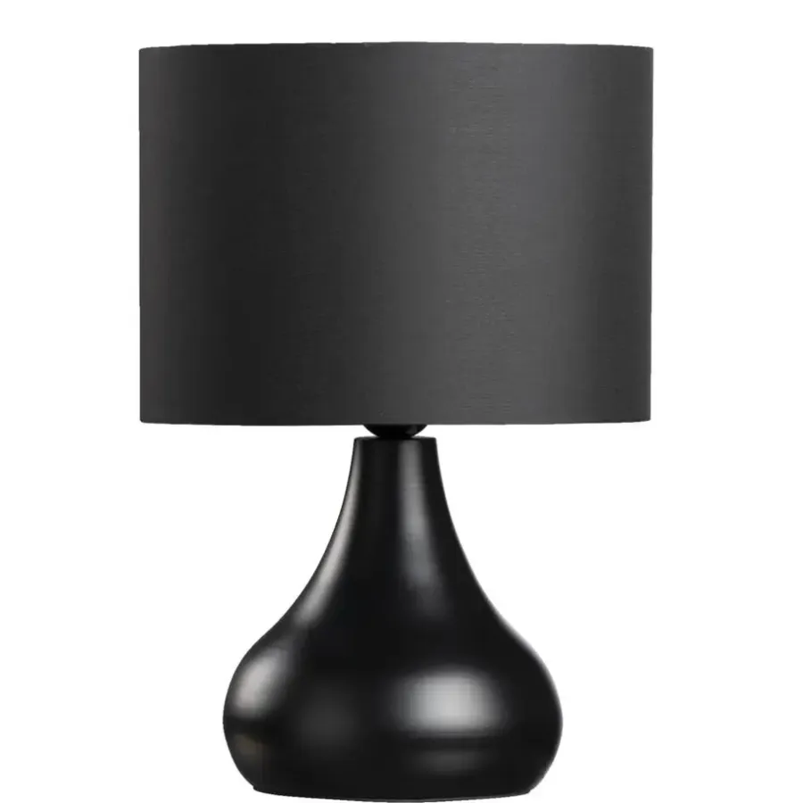 Tafellampen-Leen Bakker Tafellamp Gritt - zwart - Ø25 x 36 cm
