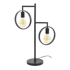 Dimehouse Tafellamp Hennes ring 2-lichts - 51x50x70 cm - Metaal - Grijs