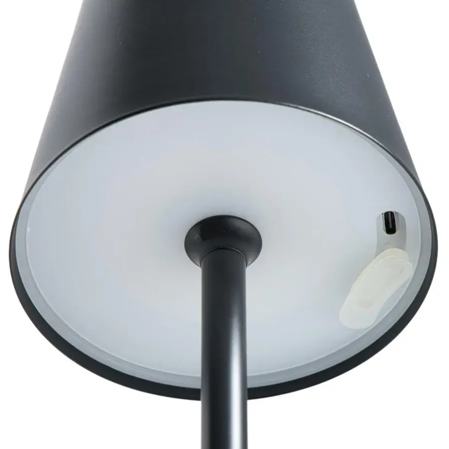Leen Bakker Tafellamp Lev grijs USB LED