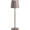 Tafellampen-Leen Bakker Tafellamp Lev taupe USB LED