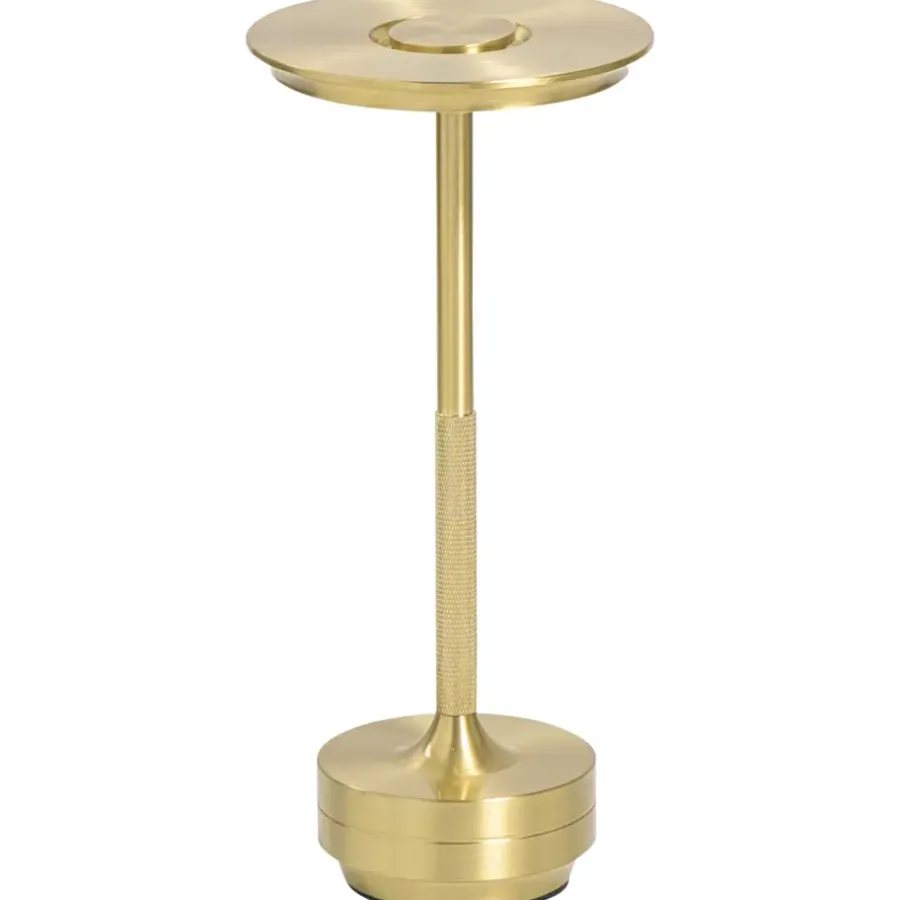 Tafellampen-Leen Bakker Tafellamp Lux goudkleur USB LED - 27,5x13x13 cm