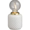 Leen Bakker Tafellamp Malaga LED - wit - 20xØ10 cm