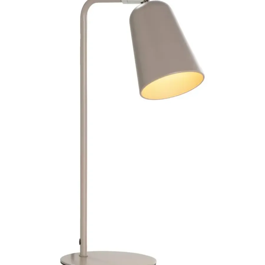 Tafellampen-Leen Bakker Tafellamp Mels taupe metaal 47,5xØ16 cm