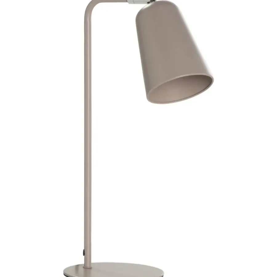 Tafellampen-Leen Bakker Tafellamp Mels taupe metaal 47,5xØ16 cm