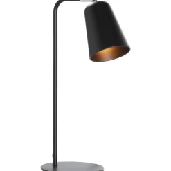 Leen Bakker Tafellamp Mels zwart metaal 47,5xØ16 cm