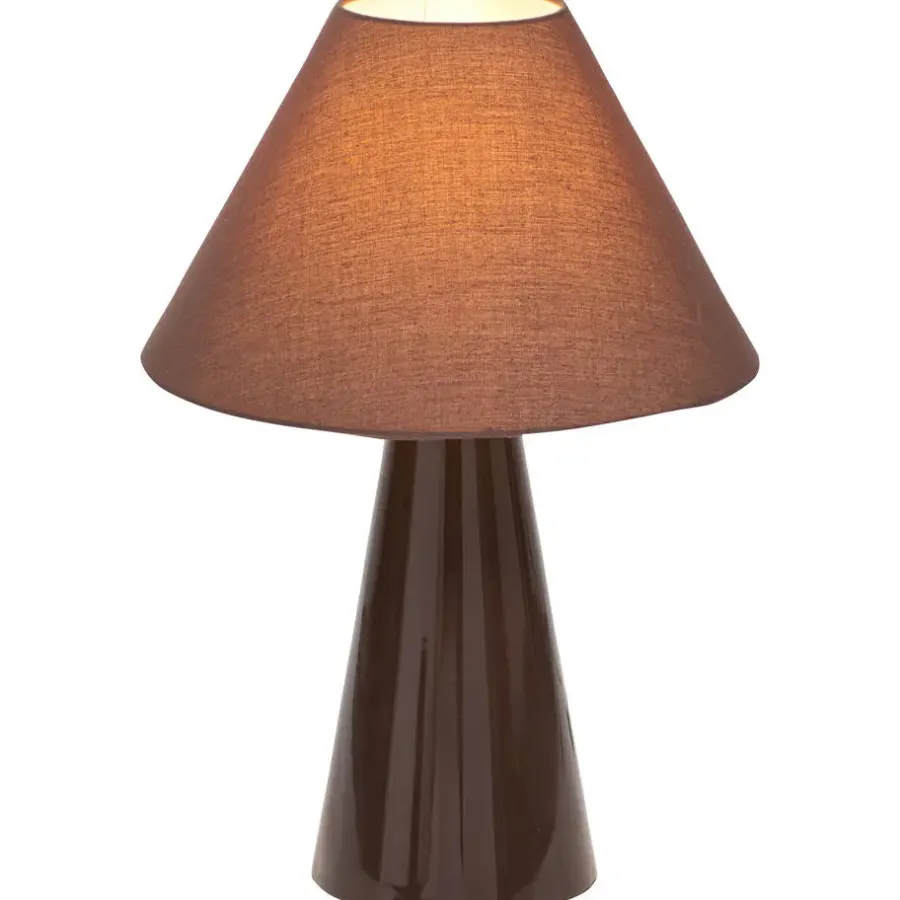 Tafellampen-Leen Bakker Tafellamp Meran bruin E27 - 45x32x32 cm