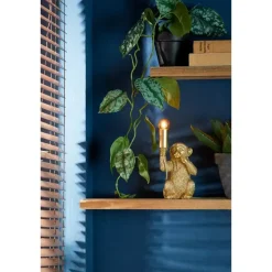 Light & Living Tafellamp Monkey - Goud - 13x12,5x23,5cm