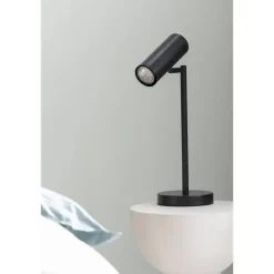 Leen Bakker Tafellamp Napels - zwart - 19x14x40 cm