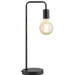 Leen Bakker Tafellamp Praag - zwart - 49,5x15x19 cm