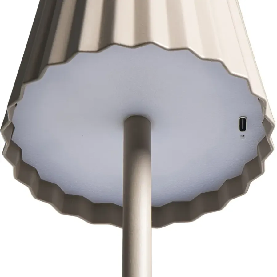 Leen Bakker Tafellamp Scotti beige USB LED