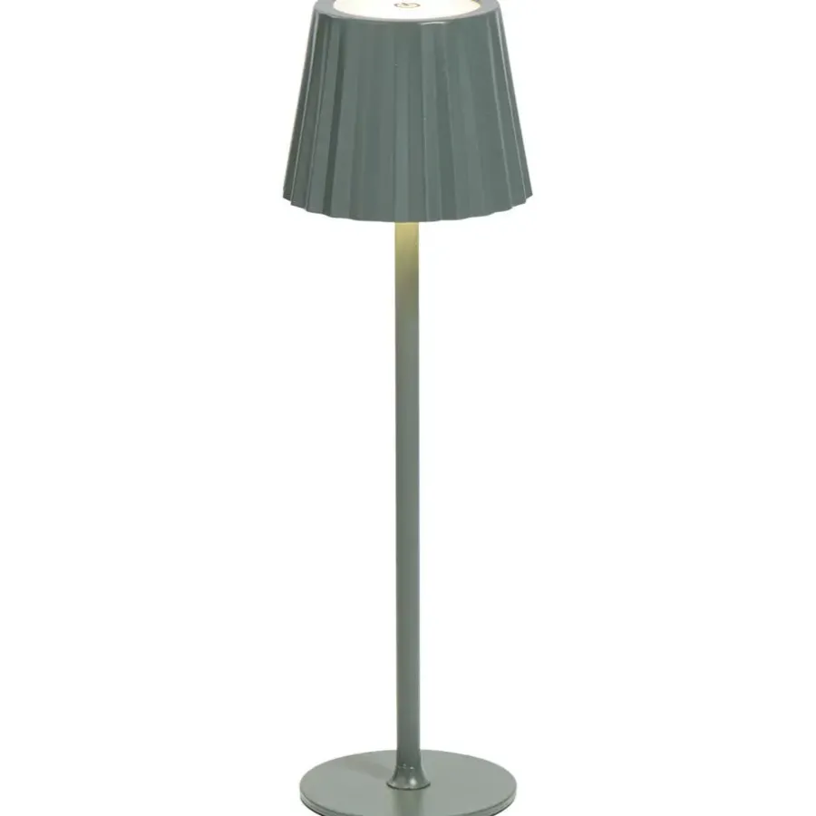 Leen Bakker Tafellamp Scotti groen USB LED