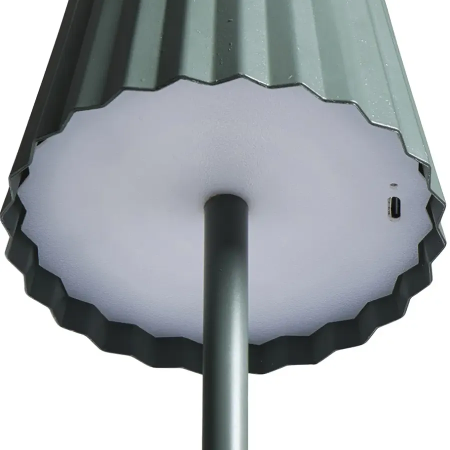 Leen Bakker Tafellamp Scotti groen USB LED