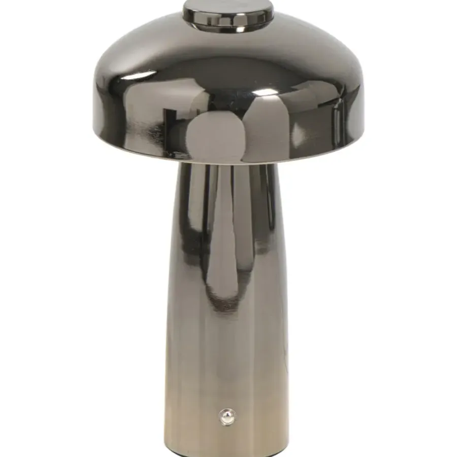 Leen Bakker Tafellamp Tinn antraciet USB - 25,5x15x15 cm