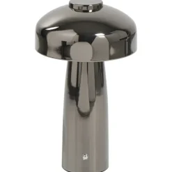 Leen Bakker Tafellamp Tinn antraciet USB - 25,5x15x15 cm