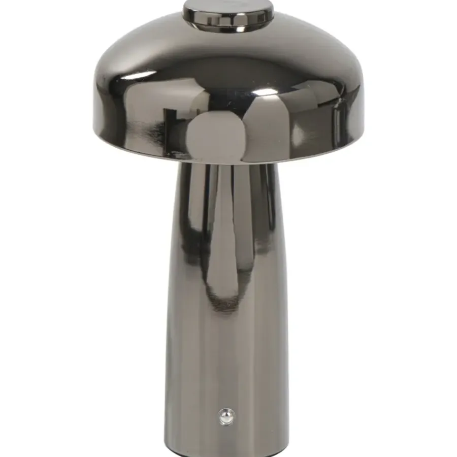 Leen Bakker Tafellamp Tinn antraciet USB - 25,5x15x15 cm
