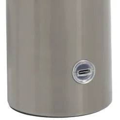 Leen Bakker Tafellamp Tinn antraciet USB - 25,5x15x15 cm