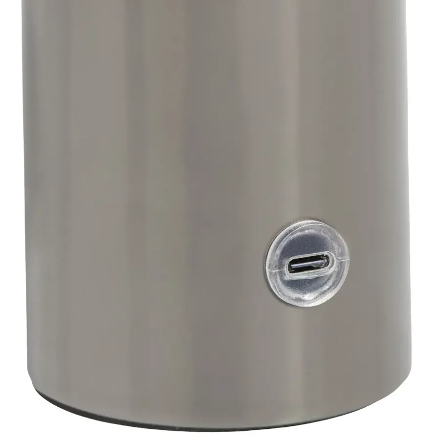 Leen Bakker Tafellamp Tinn antraciet USB - 25,5x15x15 cm