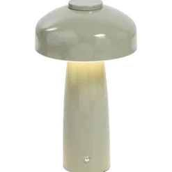 Tafellampen-Leen Bakker Tafellamp Tinn groen USB LED - 25,5x15x15 cm