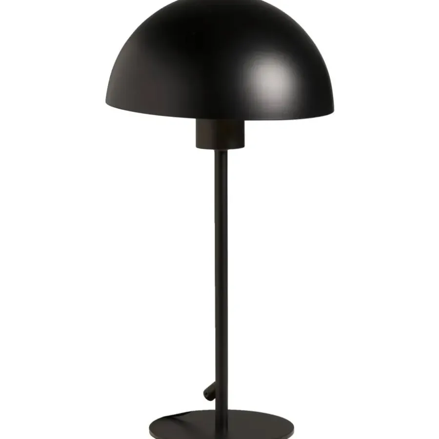 Tafellampen-Leen Bakker Tafellamp Yuki - mat zwart metaal - E27 - 39xØ20 cm