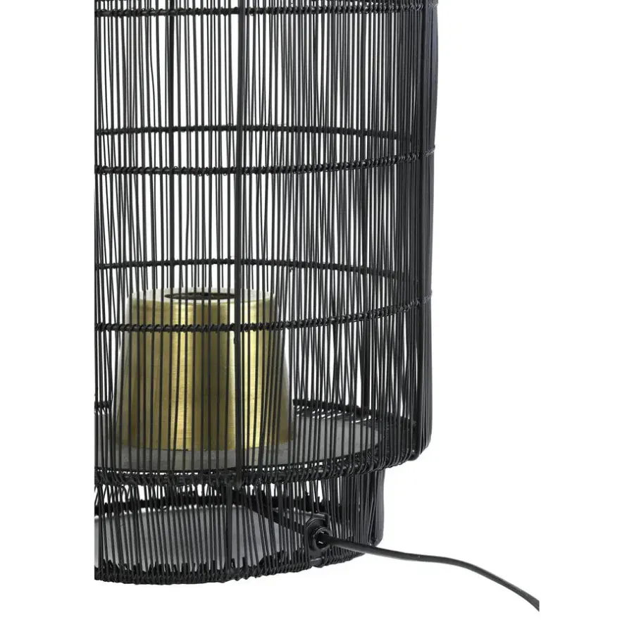 Light & Living Tafellamp/Lantaarn GRUARO - Draad Zwart-Antiek-Brons