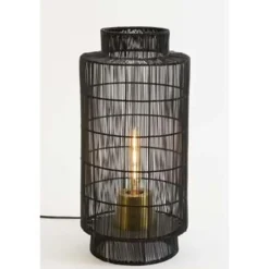 Light & Living Tafellamp/Lantaarn GRUARO - Draad Zwart-Antiek-Brons