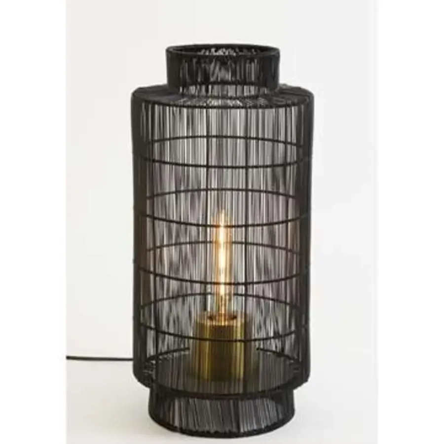 Light & Living Tafellamp/Lantaarn GRUARO - Draad Zwart-Antiek-Brons