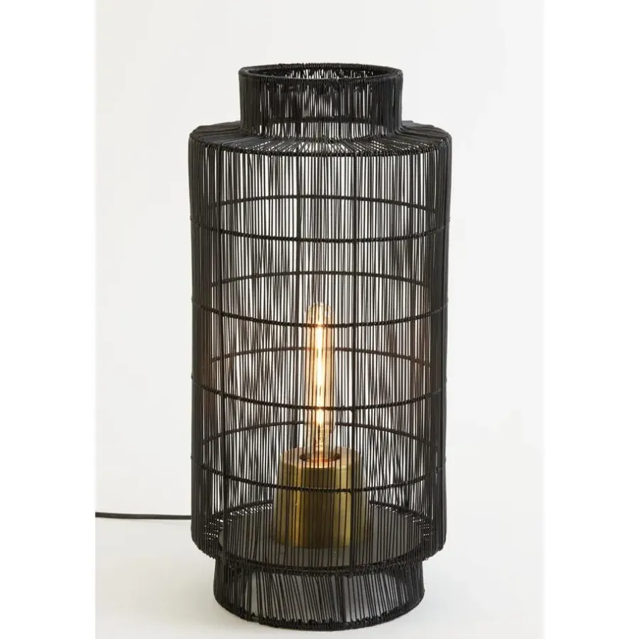 Light & Living Tafellamp/Lantaarn GRUARO - Draad Zwart-Antiek-Brons