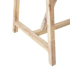 Bartafels-Beliani TALAMONE - Tuintafel - Lichthout/Grijs - 140 x 70 cm - Vezelcement