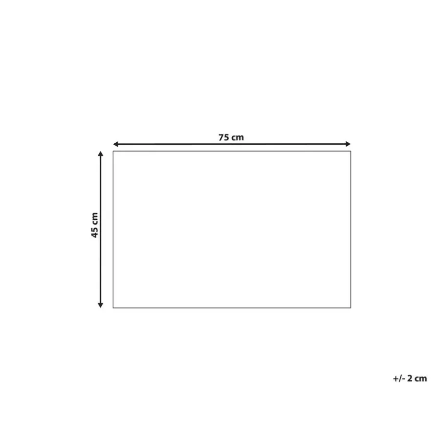 Beliani TANDYKUL - Deurmat - Natuurlijk/Zwart - 45 x 75 cm - Polyester