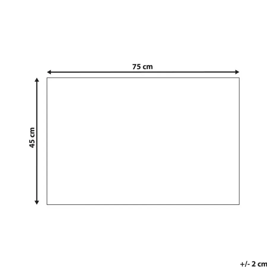 Beliani TANDYKUL - Deurmat - Natuurlijk/Zwart - 45 x 75 cm - Polyester