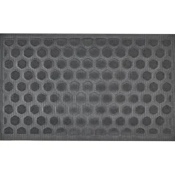 Beliani TANDYKUL - Deurmat - Natuurlijk/Zwart - 45 x 75 cm - Polyester