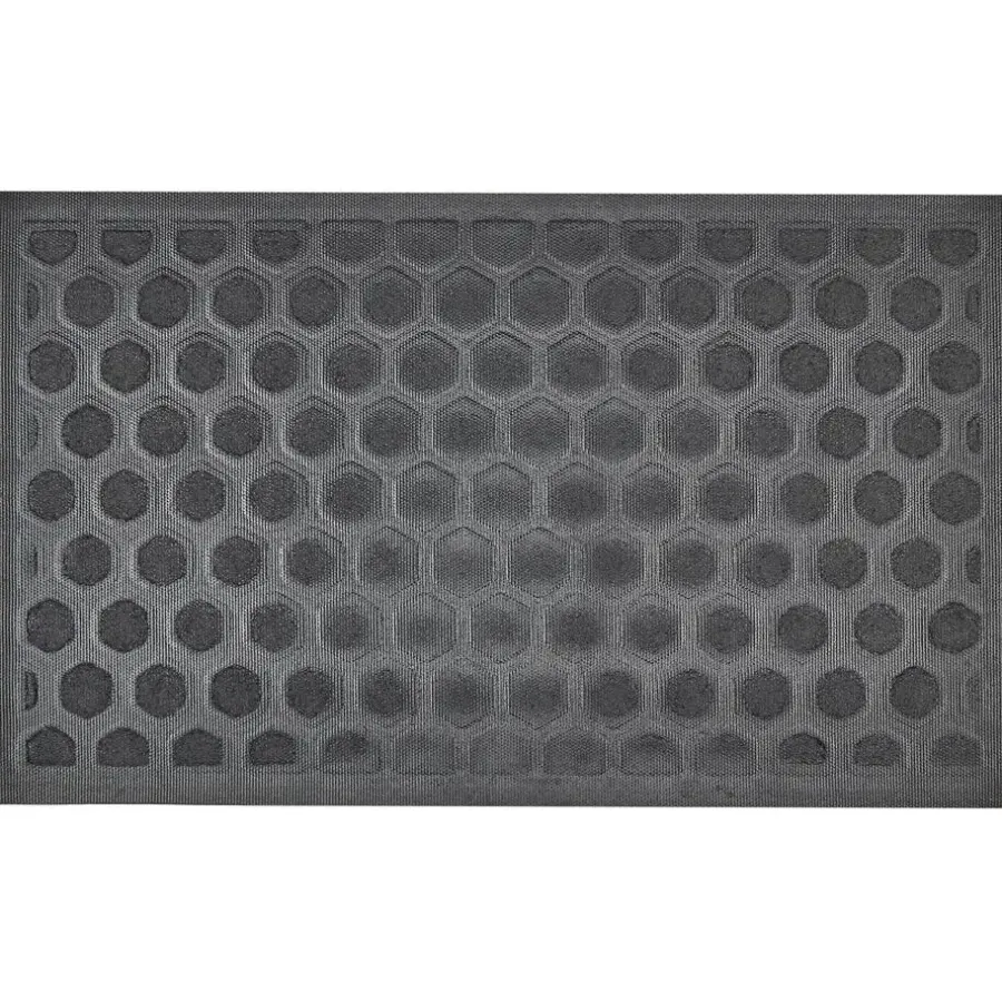 Beliani TANDYKUL - Deurmat - Natuurlijk/Zwart - 45 x 75 cm - Polyester