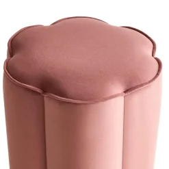 Poefen-Leen Bakker TAPPEN - Poef - Roze - Fluweel