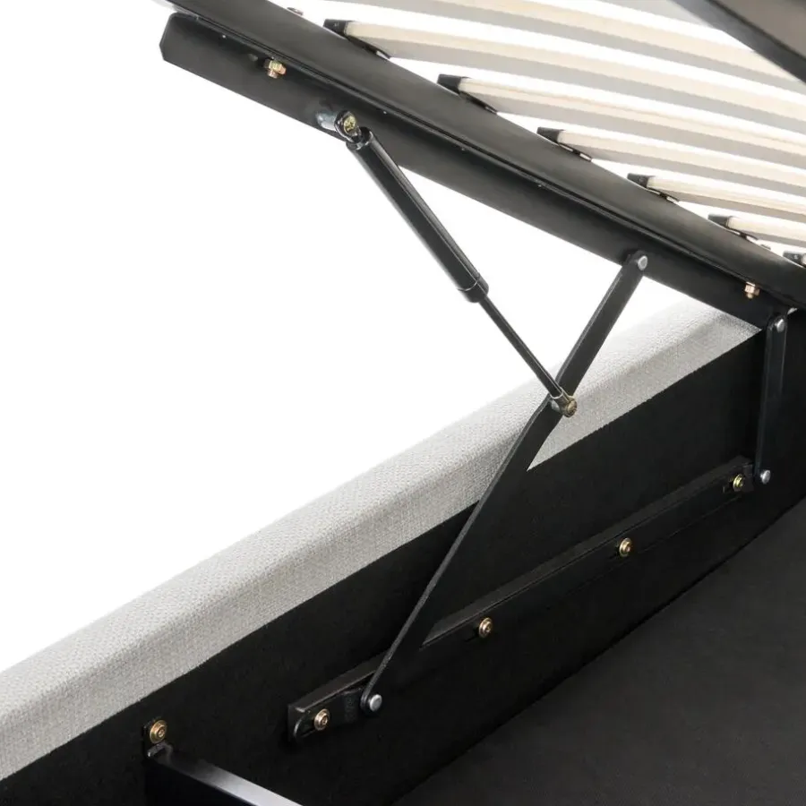 Twijfelaars-Leen Bakker TARASCON - Tweepersoonsbed - Lichtbeige - 140 x 200 cm - Stof