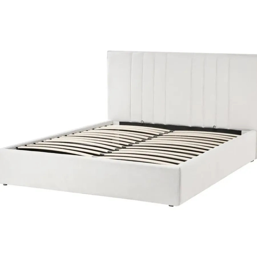 Twijfelaars-Leen Bakker TARASCON - Tweepersoonsbed - Lichtbeige - 140 x 200 cm - Stof