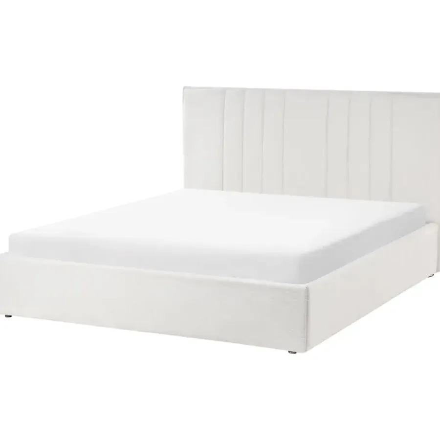 Twijfelaars-Leen Bakker TARASCON - Tweepersoonsbed - Lichtbeige - 140 x 200 cm - Stof