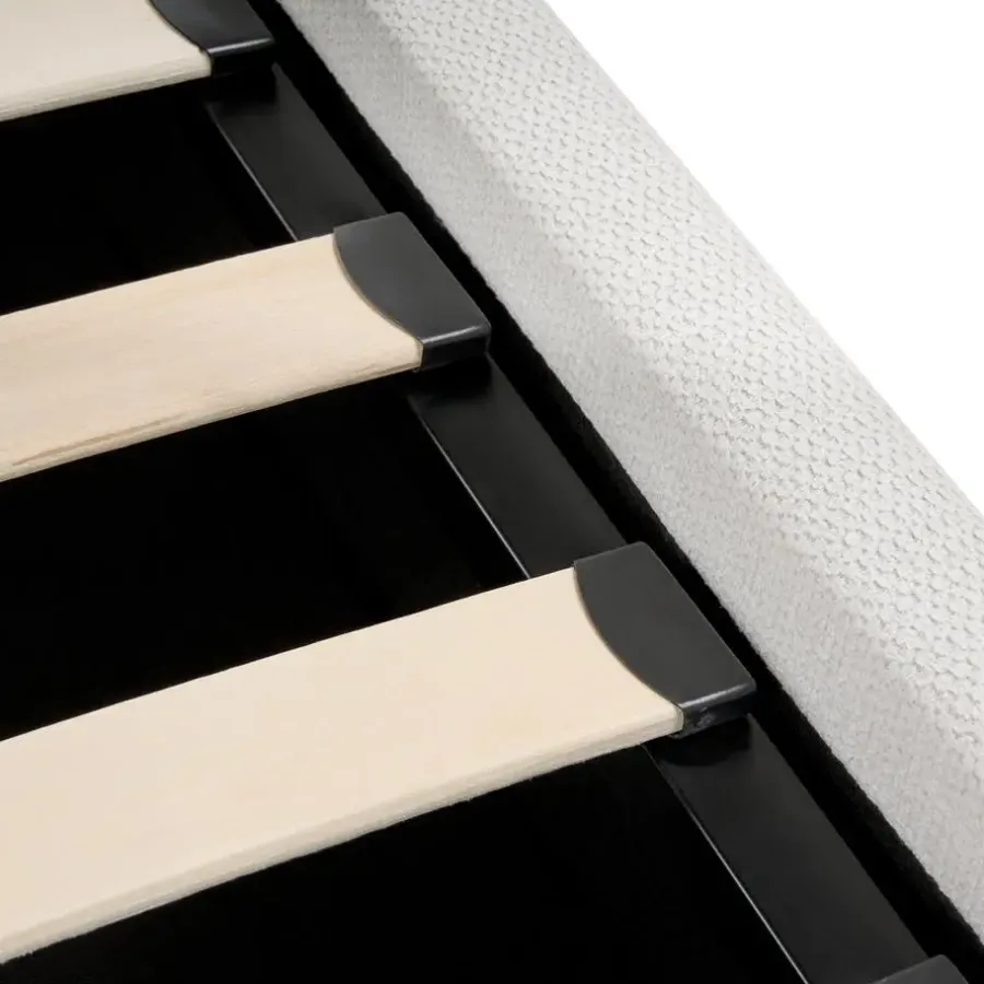 Twijfelaars-Leen Bakker TARASCON - Tweepersoonsbed - Lichtbeige - 140 x 200 cm - Stof