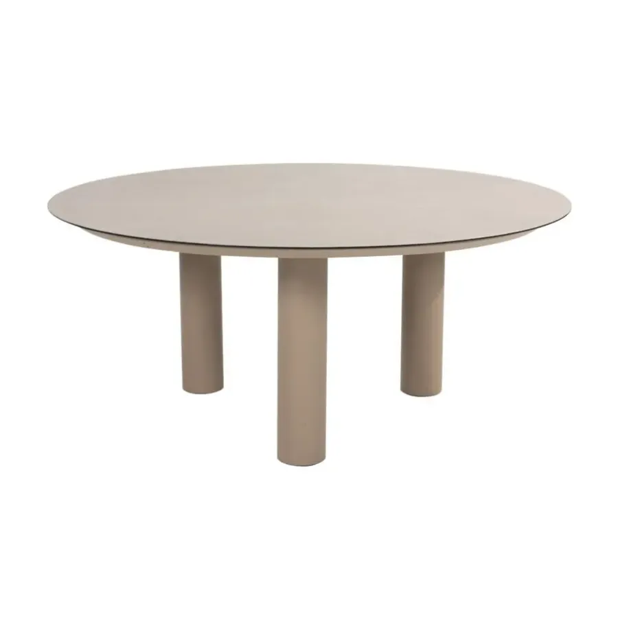 Tuintafels-4-Seasons Outdoor Taste Donato low dining tuintafel Ø160 cm. - Latte