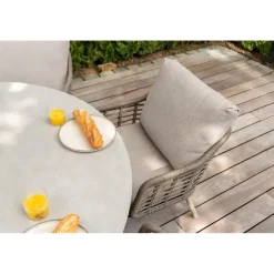 Tuintafels-4-Seasons Outdoor Taste Donato low dining tuintafel Ø160 cm. - Latte