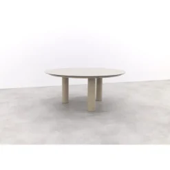 Tuintafels-4-Seasons Outdoor Taste Donato low dining tuintafel Ø160 cm. - Latte