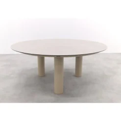 Tuintafels-4-Seasons Outdoor Taste Donato low dining tuintafel Ø160 cm. - Latte