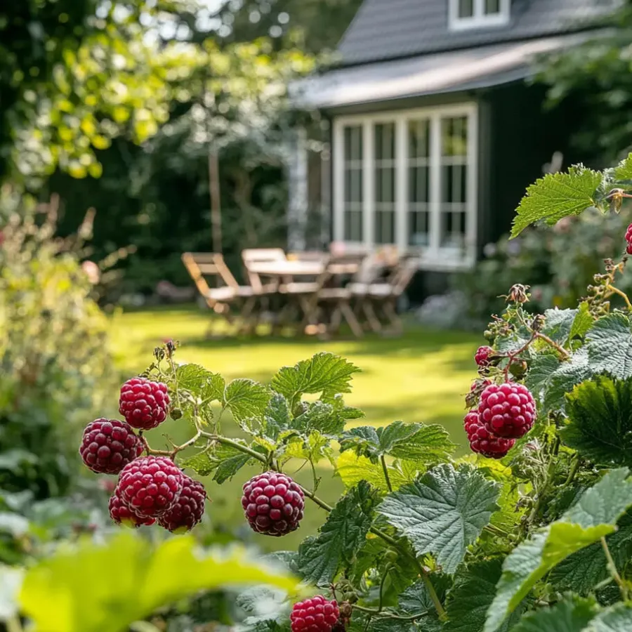 Plant in a Box Taybessenplant - Set van 3 - Rubus 'Tayberry' - Hoogte 25-40cm - ⌀9cm