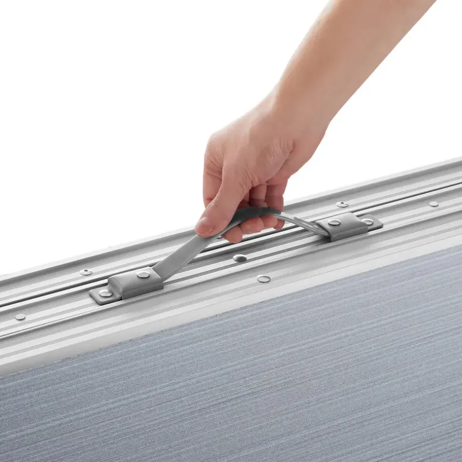 tectake - Aluminium campingtafel Jumbo met draaggreep 180x70x70cm, Zilver