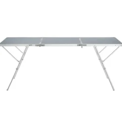 tectake - Aluminium campingtafel Jumbo met draaggreep 180x70x70cm, Zilver