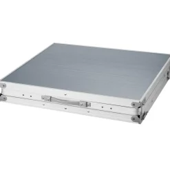 tectake - Aluminium campingtafel Jumbo met draaggreep 180x70x70cm, Zilver