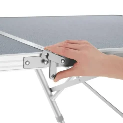 tectake - Aluminium campingtafel Jumbo met draaggreep 180x70x70cm, Zilver