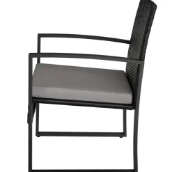 Bistro- & Balkonsets-tectake - balkonset Granada - wicker - zwart