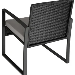 Bistro- & Balkonsets-tectake - balkonset Granada - wicker - zwart